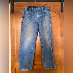 Dickies Mens Carpenter Jeans Blue Denim Relaxed Fit Straight Leg 34x30 Utility